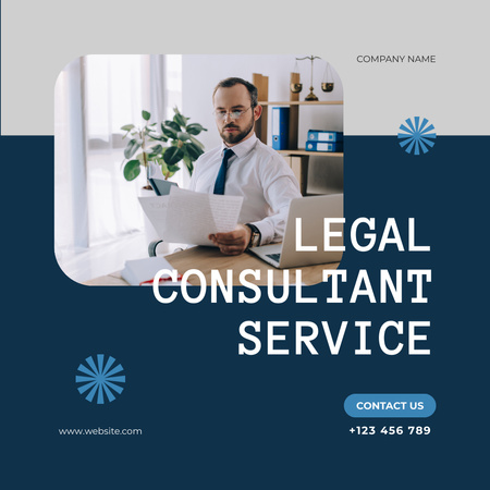 Qualified Legal Consultant Services Offer Instagram Design Template