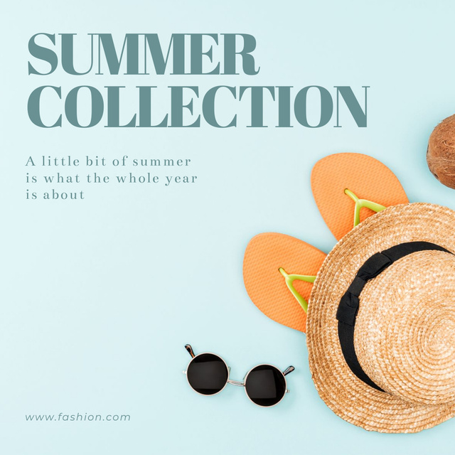 Summer fashion for vacation yellow Instagram tervezősablon