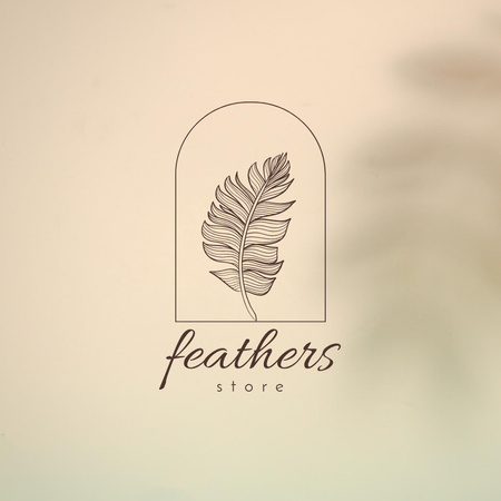 Feathers store logo design Logo Design Template