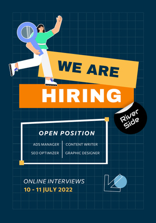 Open Position Announcement Poster 28x40in Design Template
