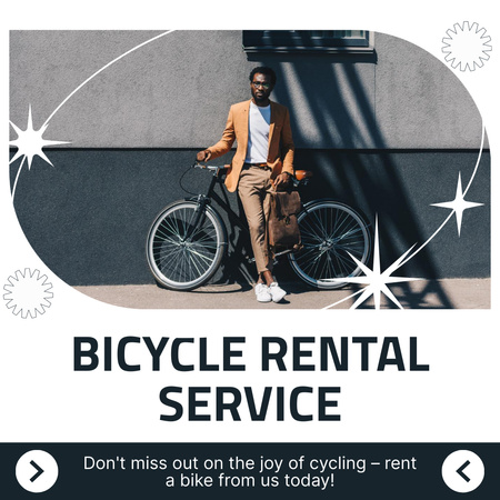 Serviços de compartilhamento de bicicletas urbanas Instagram Modelo de Design