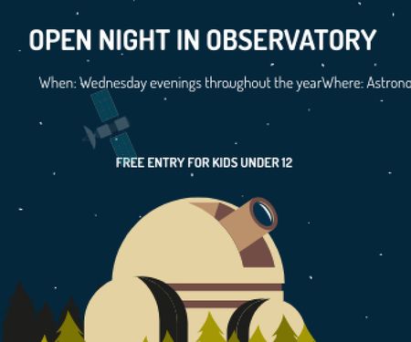 Platilla de diseño Open night in Observatory Large Rectangle