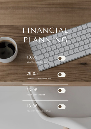 Finance Planning schedule Poster – шаблон для дизайну
