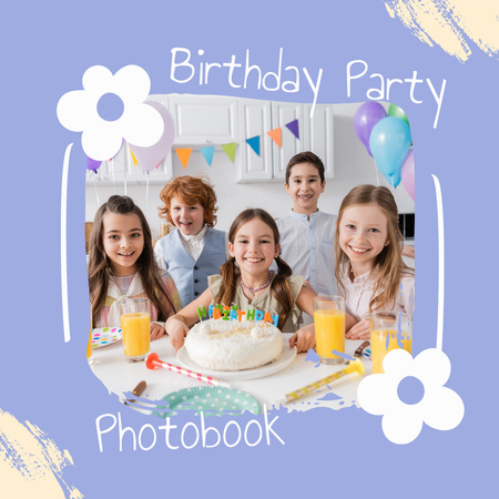 Baby Birthday Photos with Cute Boys and Girls Photo Book Modelo de Design