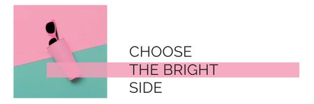 Stylish Pink Sunglasses Promotion Twitter Design Template