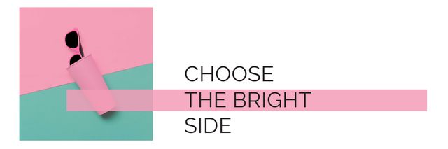 Stylish Pink Sunglasses Promotion Twitter Tasarım Şablonu