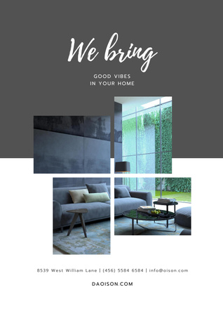 Designvorlage Furniture Store Services Offer für Poster