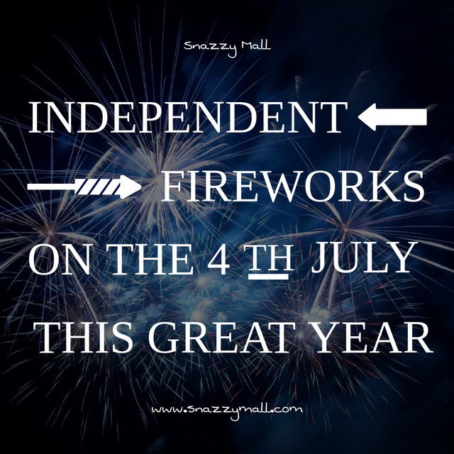 USA Independence Day Celebration with Festive Fireworks Instagram tervezősablon