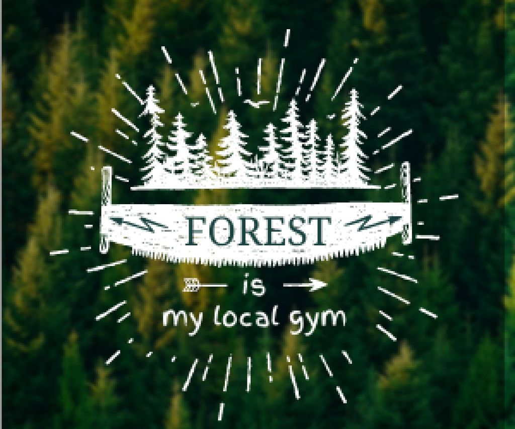 Forest quote poster Medium Rectangle – шаблон для дизайну