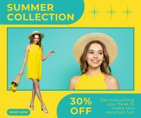 Summer Collection of Female Clothes Facebook tervezősablon