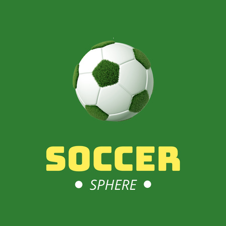 Awesome Soccer Game Promotion In Green Animated Logo Design Template