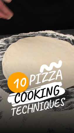 Template di design Set utile di tecniche di cottura della pizza TikTok Video
