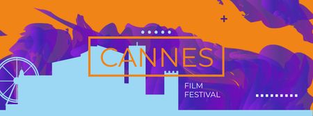 Ontwerpsjabloon van Facebook cover van Cannes Film Festival Promo