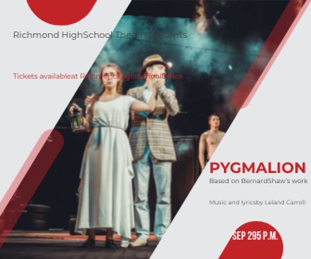 Pygmalion performance in Richmond High Theater Large Rectangle Design Template