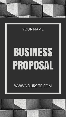 Conservative Pattern And Business Proposal Description Mobile Presentation Design Template
