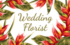 Wedding Florist Offer with Exotic Red Flowers