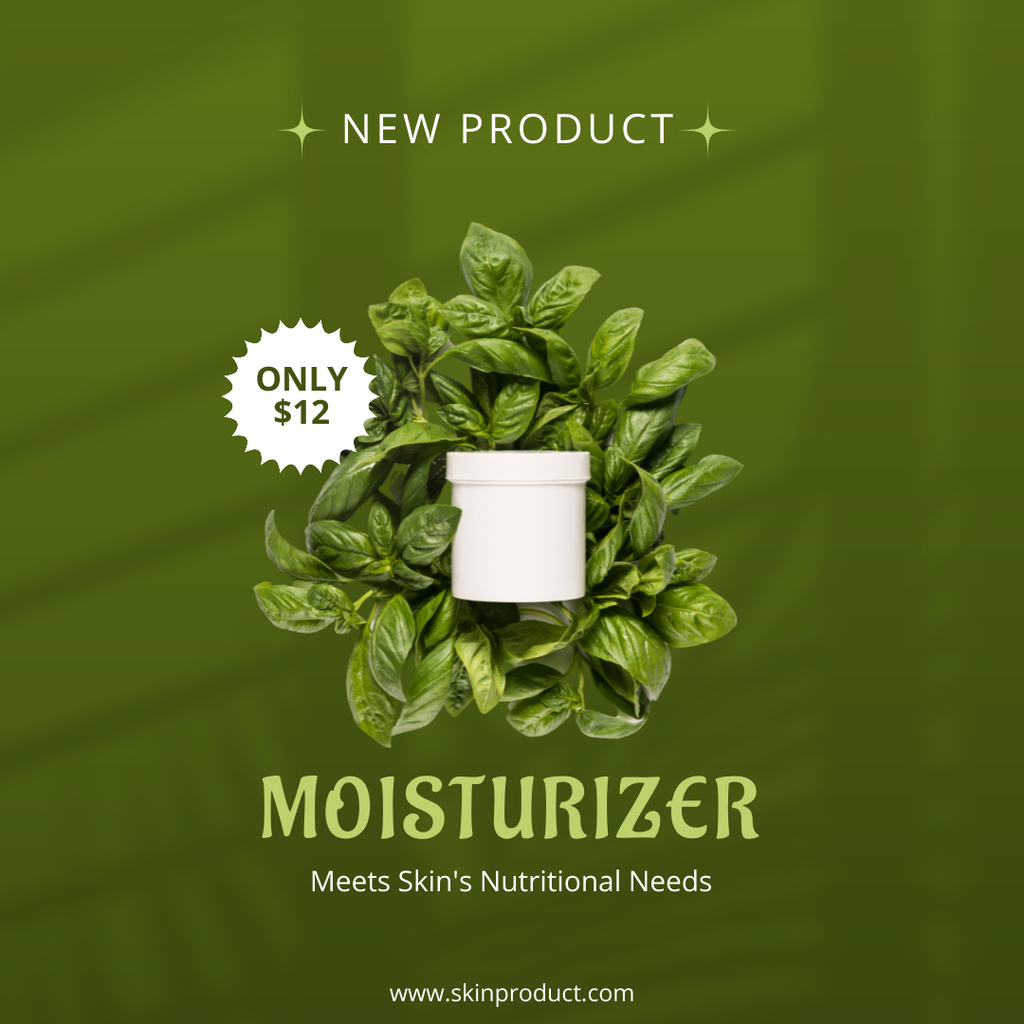 Ontwerpsjabloon van Instagram van New Skincare Product Sale with Moisturizer