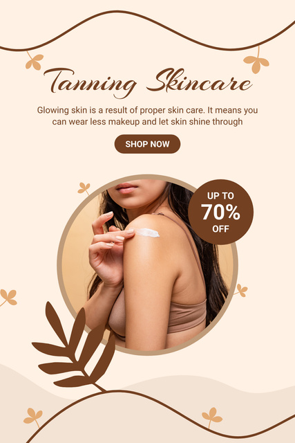 Szablon projektu Tanning Creams for Body Pinterest