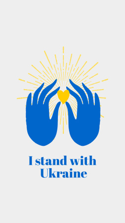 Ontwerpsjabloon van Instagram Story van I stand with Ukraine
