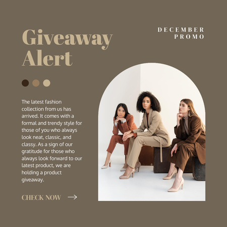 Platilla de diseño Fashion Giveaway with Stylish Women Instagram