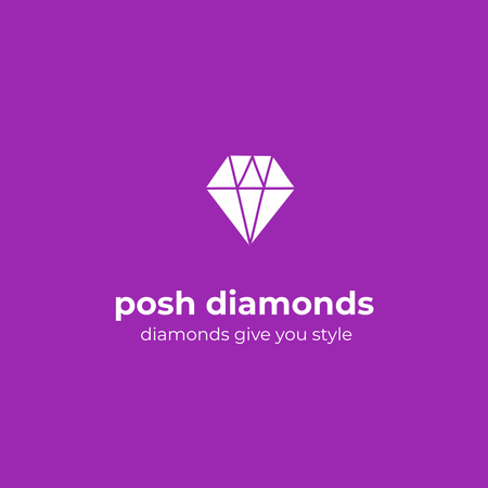 Diamond Shop Ad Logo Design Template