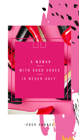 Shoes Store Special Offer on Pink Instagram Story Tasarım Şablonu