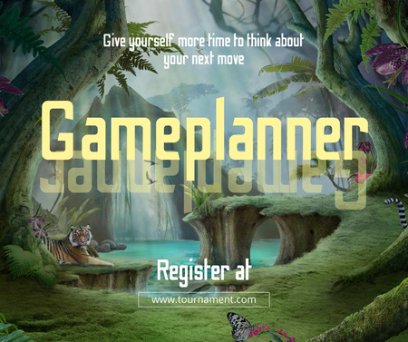 Designvorlage Gaming Tournament Announcement für Facebook