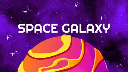 Ontwerpsjabloon van Youtube Thumbnail van Video Space Galaxy