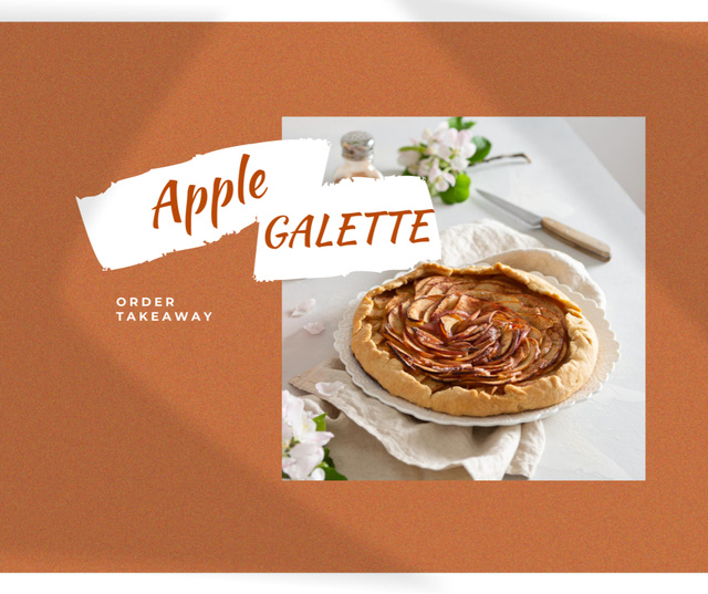 Delicious Apple Biscuit Recipe Ad Facebook Design Template
