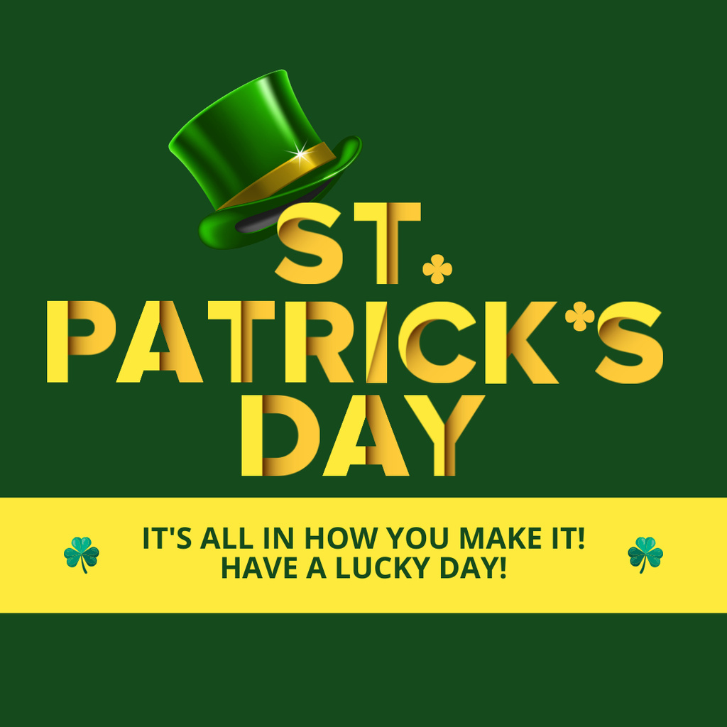 Wishes for St. Patrick's Day Instagram Design Template