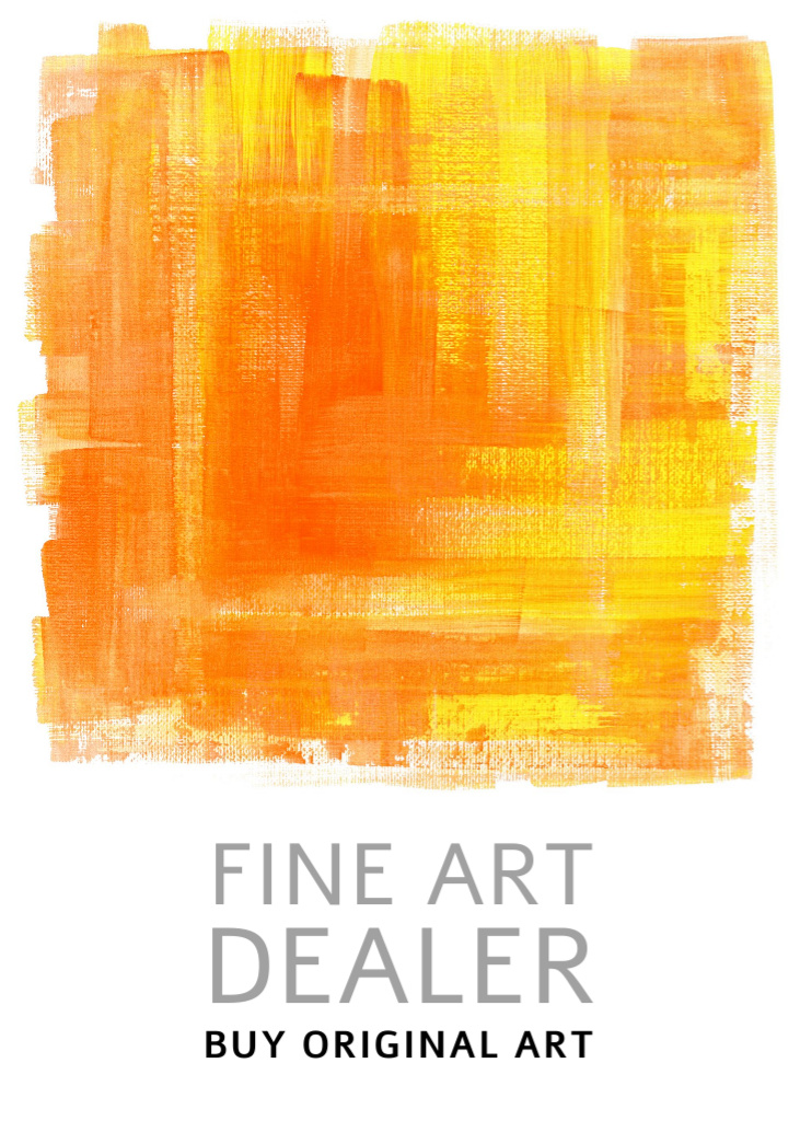 Designvorlage Offer to Buy Original Fine Art für Flayer