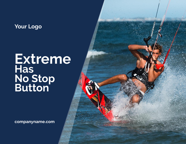 Extreme Inspiration with Man Flyer 8.5x11in Horizontal Design Template