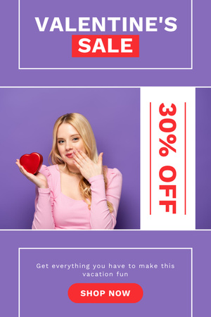 Valentine's Day Offers Pinterest Design Template