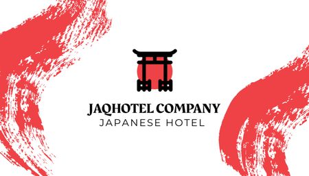 Platilla de diseño Japan Hotel Services Offer Business Card US