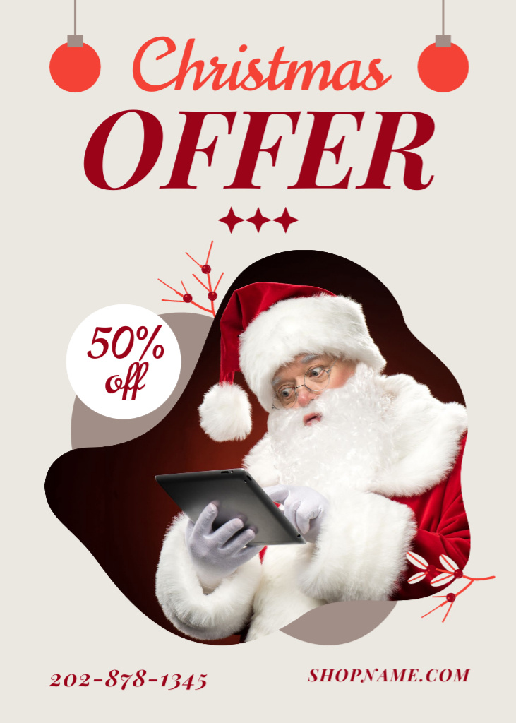 Template di design Tablets Christmas Deals Flayer