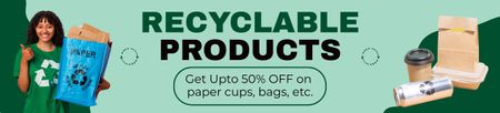 Discount Offer on Recyclable Products Ebay Store Billboard Modelo de Design