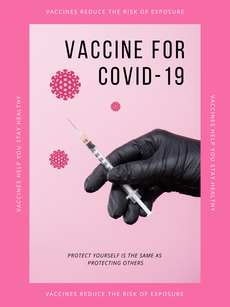 Vaccine for COVID-19 Poster US Design Template