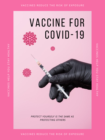 Plantilla de diseño de Vaccine for COVID-19 Poster US 