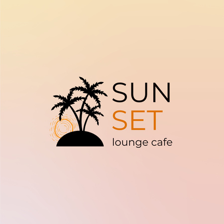 Ontwerpsjabloon van Logo van leuke zomer cafe ad