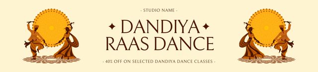 Designvorlage Discount Offer on Ethnic Dance Classes für Ebay Store Billboard