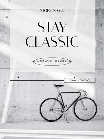 Bicycle Shop Ad Poster US Design Template