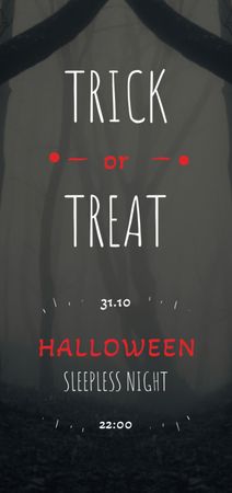 Modèle de visuel Halloween Night Events Invitation Scary Zombie - Flyer DIN Large
