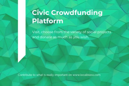Ontwerpsjabloon van Gift Certificate van Civic Crowdfunding Platform