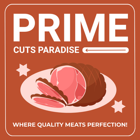 Perfect Meat Cuts of Best Quality Instagram Design Template