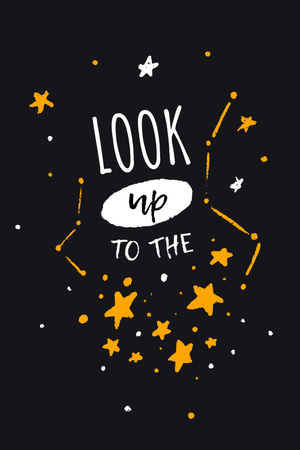 Template di design Astrology Inspiration with Cute Constellations Pinterest