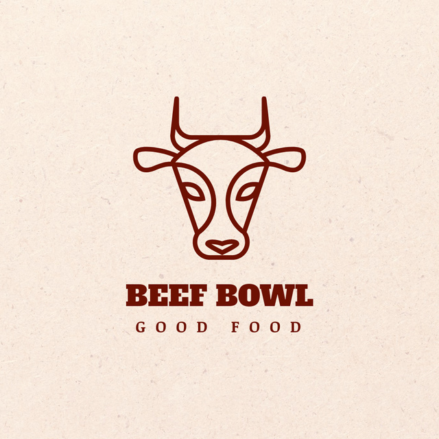 Beef Retail or Steak House Emblem Logo Šablona návrhu