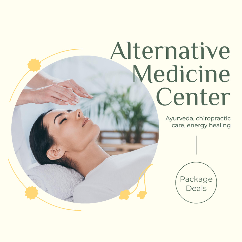 Designvorlage Alternative Medicine Center Package Deal With Energy Healing für Instagram