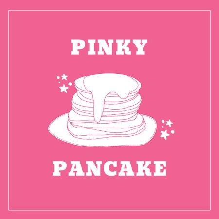Bakery Ad with Yummy Sweet Pancakes Logo tervezősablon