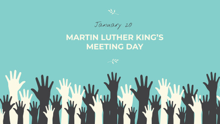 Martin Luther King's Day Event Announcement FB event cover tervezősablon