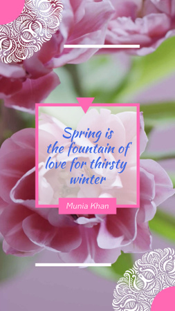 Designvorlage Quote About Spring And Winter With Metaphor für Instagram Video Story